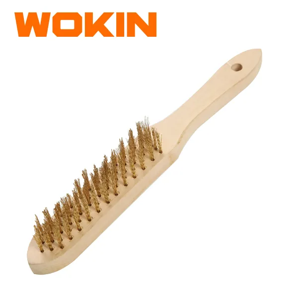 Perie de sarma cu maner din lemn WOKIN 4 randuri