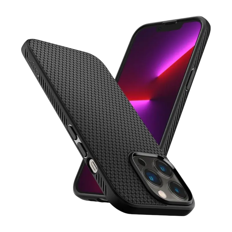Husă Spigen iPhone 13 Pro, Liquid Air, Negru mat