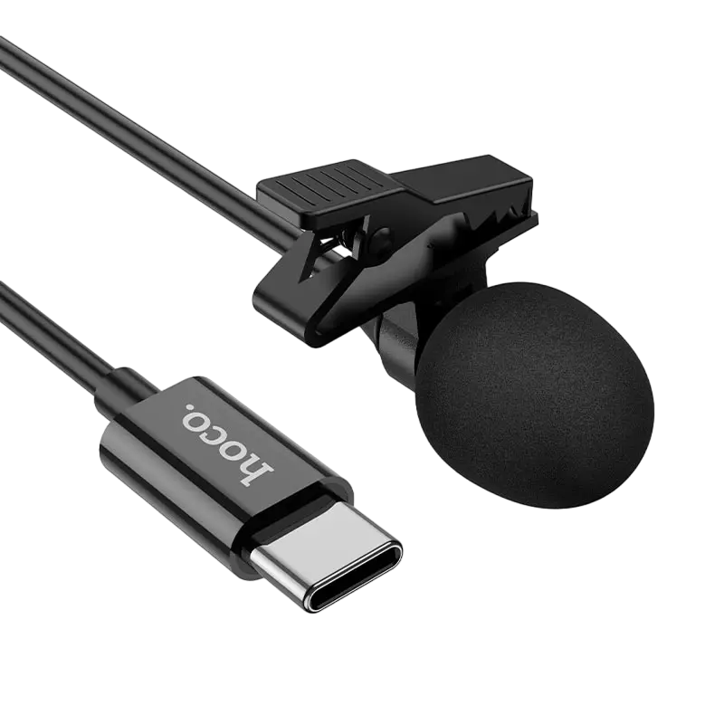Microfon portabil pentru înregistrare vocală Hoco L14 Type C, USB, Negru