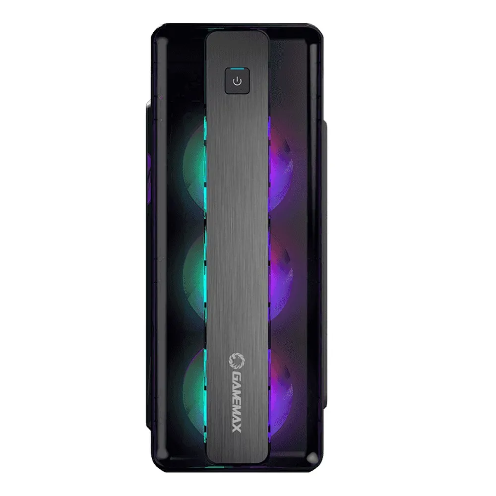 Carcasă PC Gamemax MoonLight FRGB, Midi-Tower, ATX, Negru