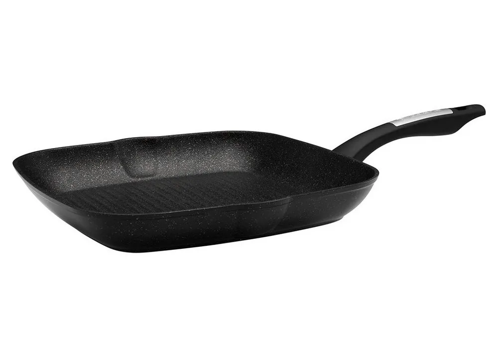 Tigaie-grill Polaris Monolit-28G, 28cm, Negru