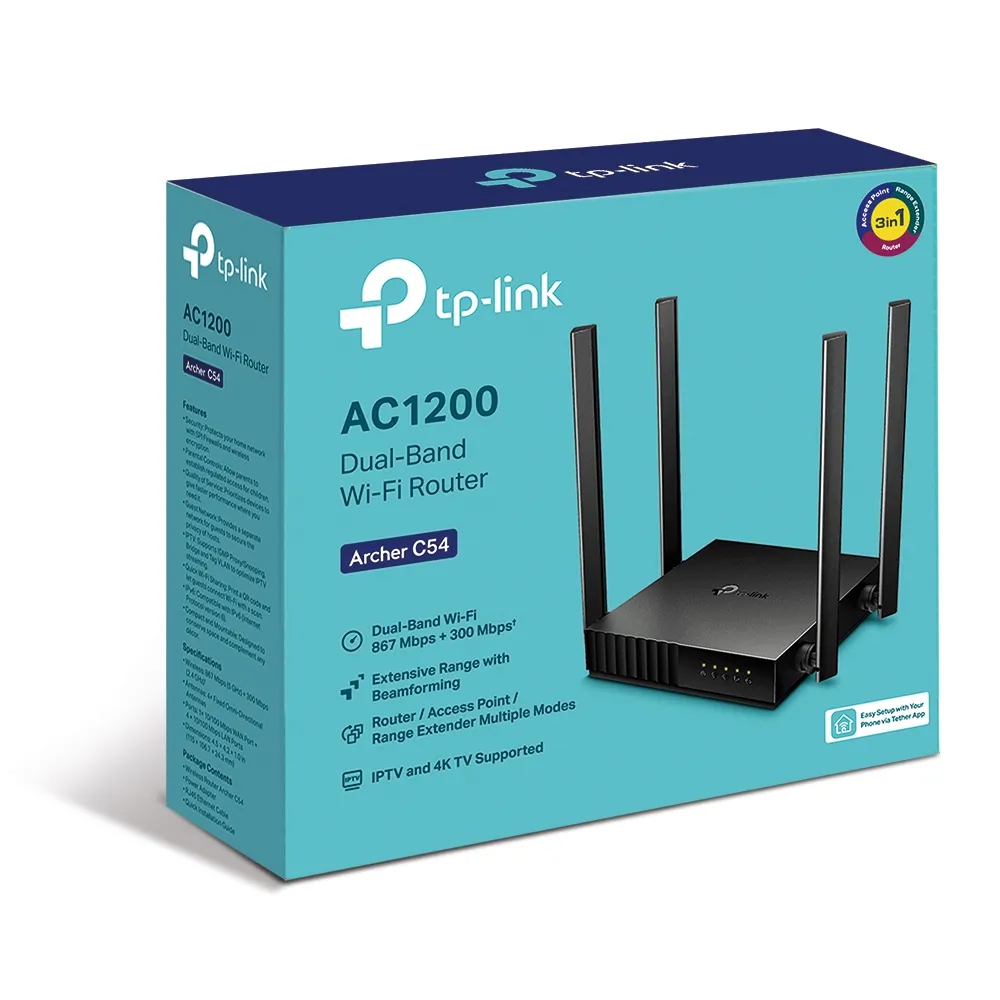 Router fără fir TP-LINK Archer C54, Negru