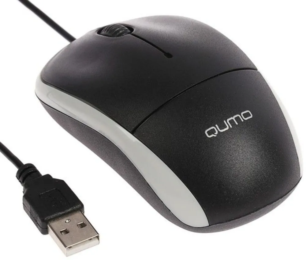 Mouse QUMO Collage, Negru/Alb