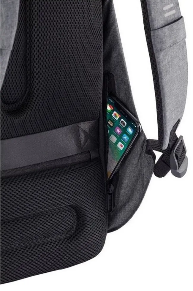 Rucsac pentru Laptop Bobby Hero Regular, 15.6", Piele artificială, Gri