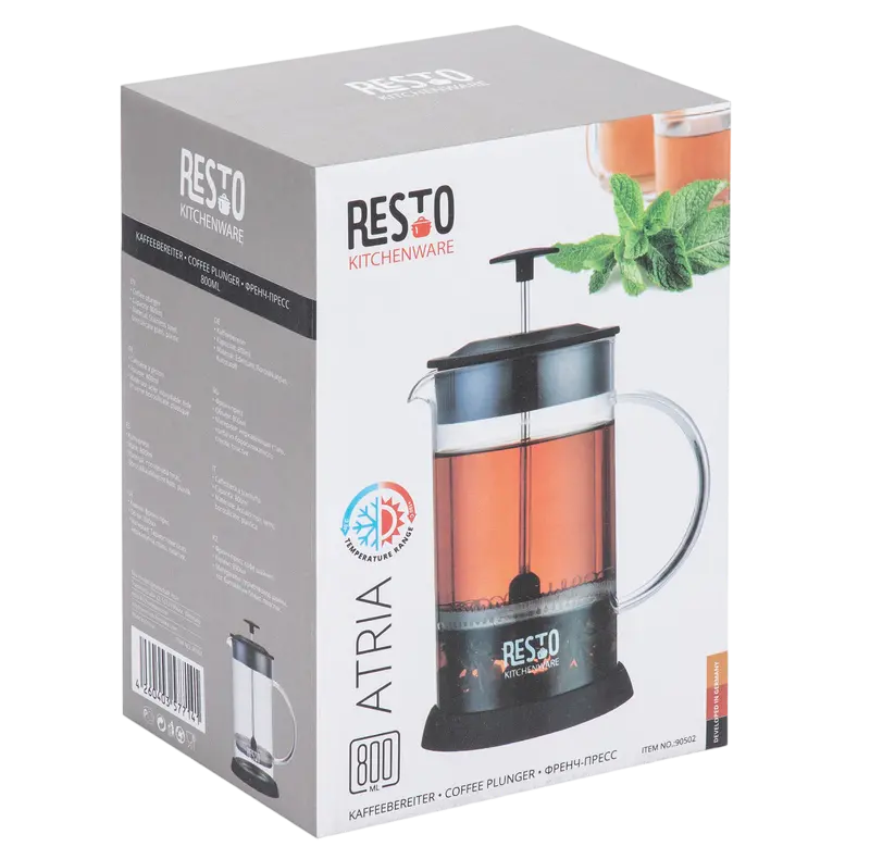 Cafetiera French Press RESTO 90502, 0,8L, Negru