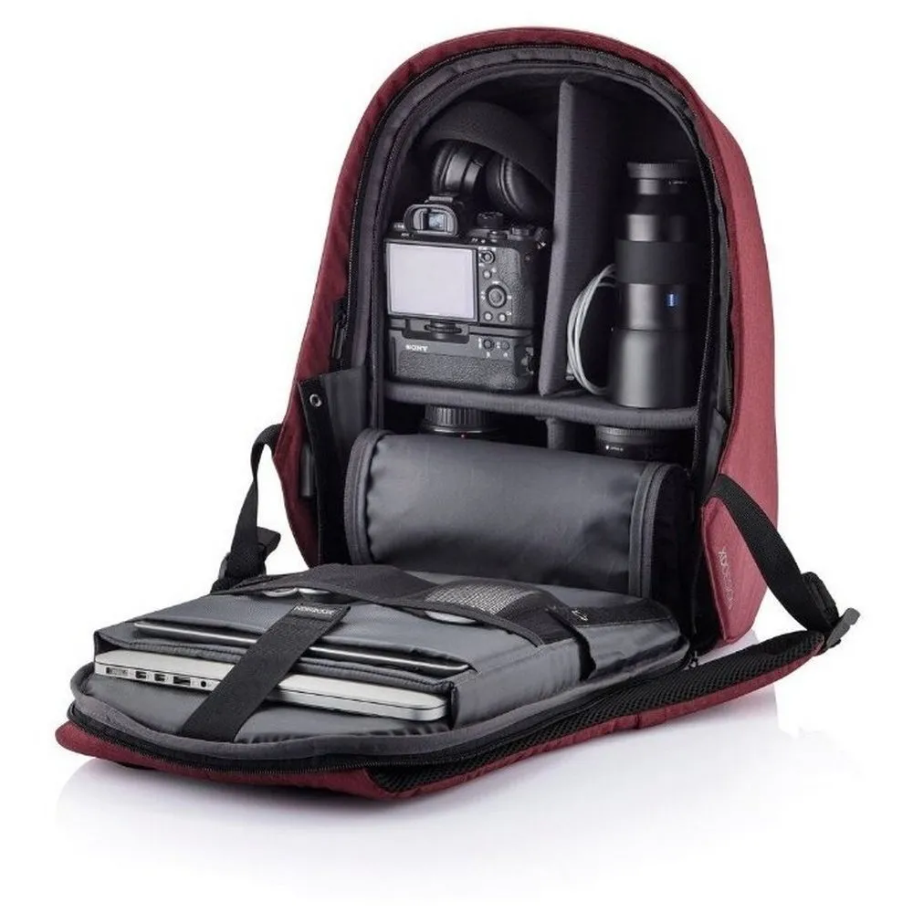 Rucsac pentru Laptop Bobby Hero Regular, 15.6", Piele artificială, Roșu