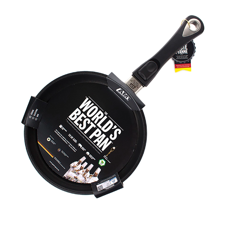 Tigaie AMT Gastroguss AMT-424-E, 24cm, Negru