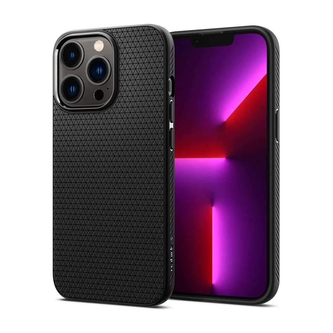 Husă Spigen iPhone 13 Pro Max, Liquid Air, Negru mat