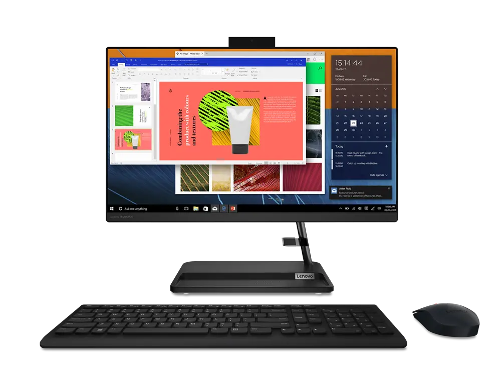 Computer All-in-One Lenovo IdeaCentre 3 22ITL6, 21,5", Intel Core i3-11100B, 8GB/256GB, Windows 11 Home, Negru