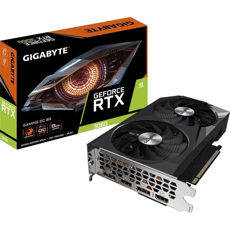 Placă Video Gigabyte GV-N3060GAMING OC-8GD,  8GB GDDR6 128bit (GV-N3060GAMING OC-8GD)