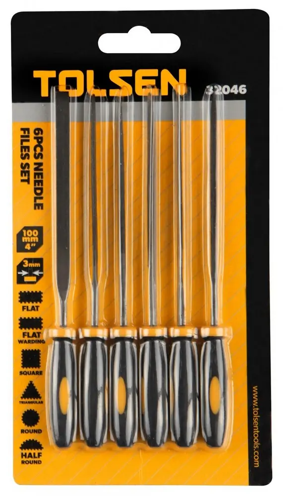 Set TOLSEN de 6 pile tip ac 3x100 mm