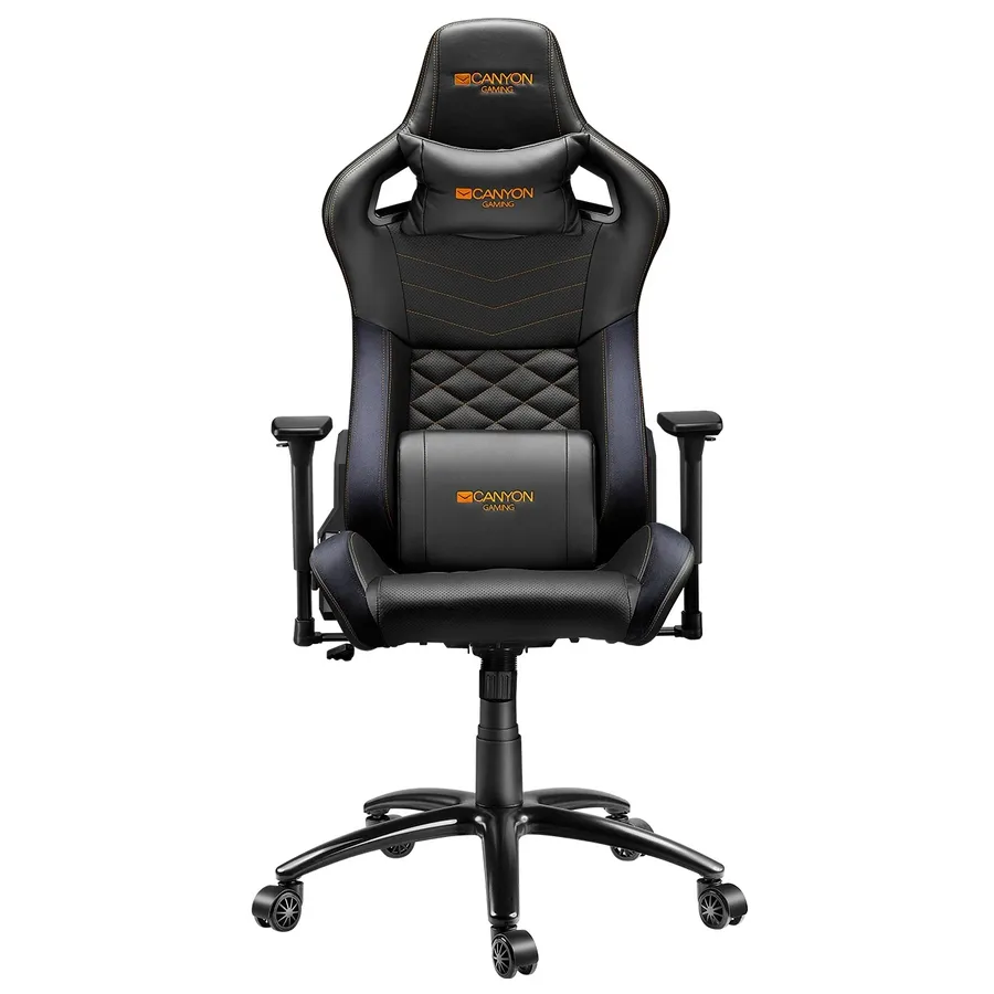 Scaun Gaming Canyon Nightfall, PU Piele, Negru
