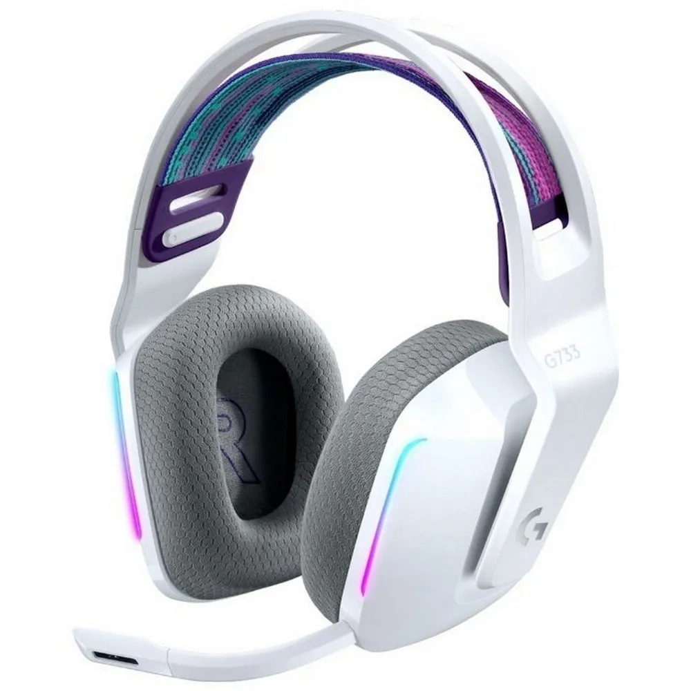 Căști gaming Logitech G733, Wireless/Cu fir, Alb