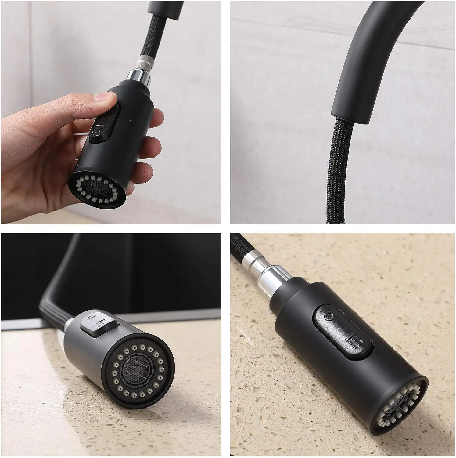 SET Arona 760 Chiuveta SANDONNA (Negru Metalic) + Baterie bucatarie SanDonna CAMI Negru