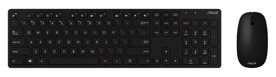 Set Tastatură + Mouse ASUS W5000, Fără fir, Negru