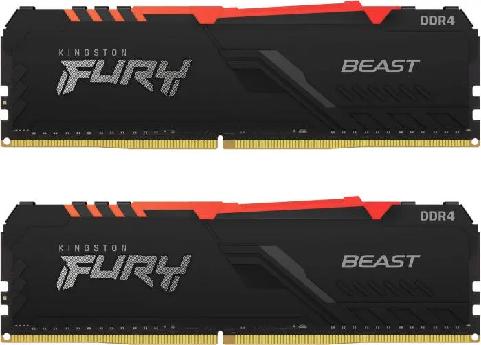 Memorie RAM Kingston FURY Beast RGB, DDR4 SDRAM, 3600 MHz, 16GB, KF436C17BBAK2/16