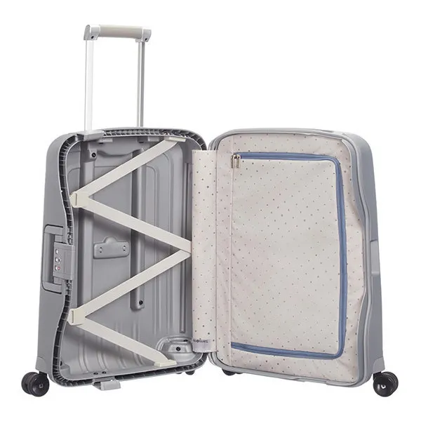Valiza Samsonite S'CURE cu 4 roti 55/20 ARGINTIU 1st