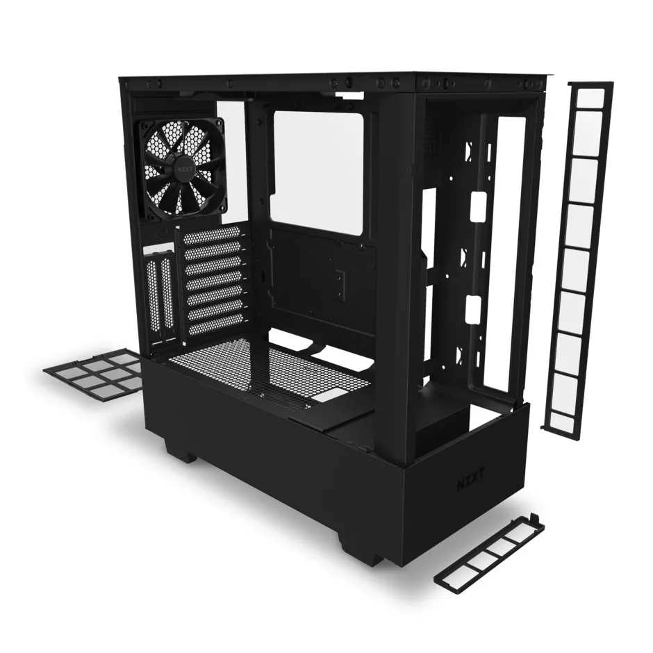 Case ATX NZXT H510 Elite, 1xUSB 3.1, 1xType-C, RGB:(3x140mm+1xStrips), Temp. Glass, CAM Smart, Black
