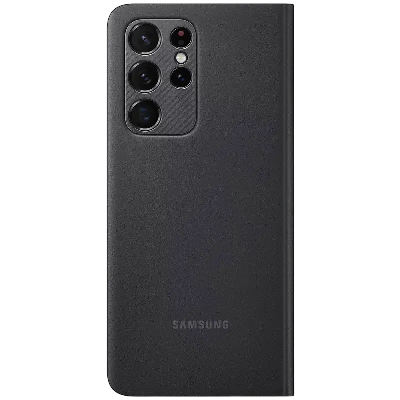 Husă Samsung Smart Clear View Cover for Galaxy S21 Ultra, Negru