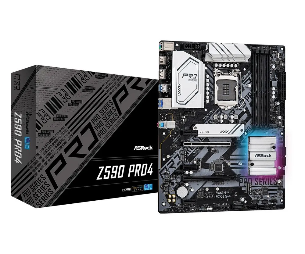 Placă de bază ASRock Z590 Pro4, LGA1200, Intel Z590, ATX