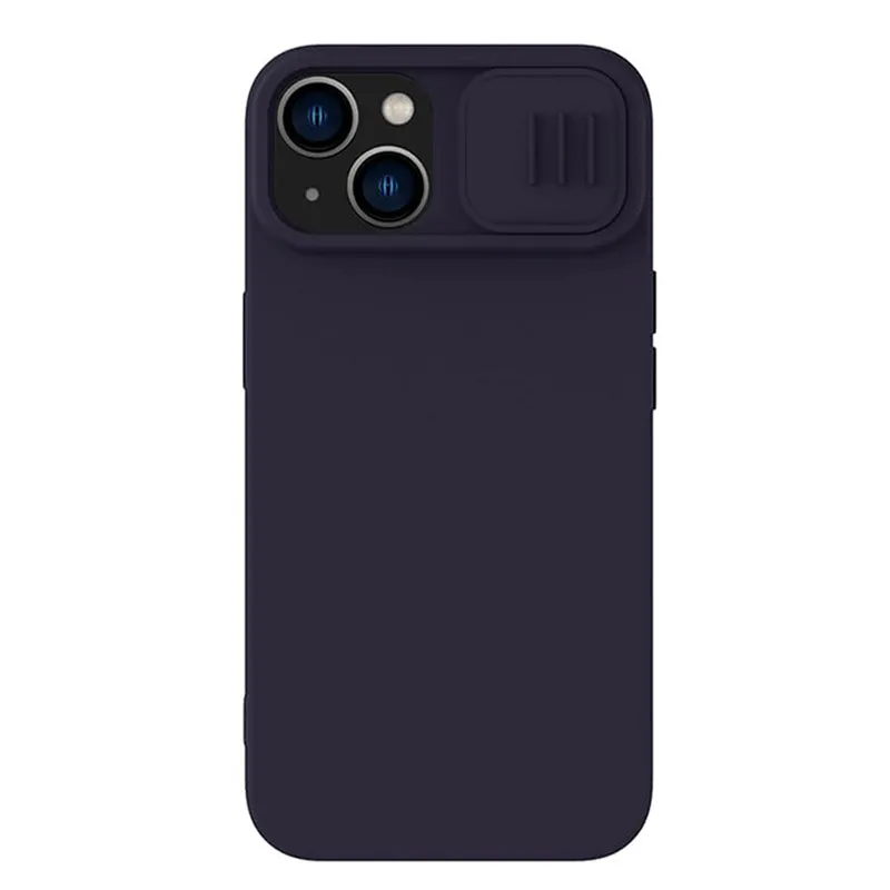 Husă Nillkin iPhone 14 CamShield Silky Magnetic Silicone, Violet închis