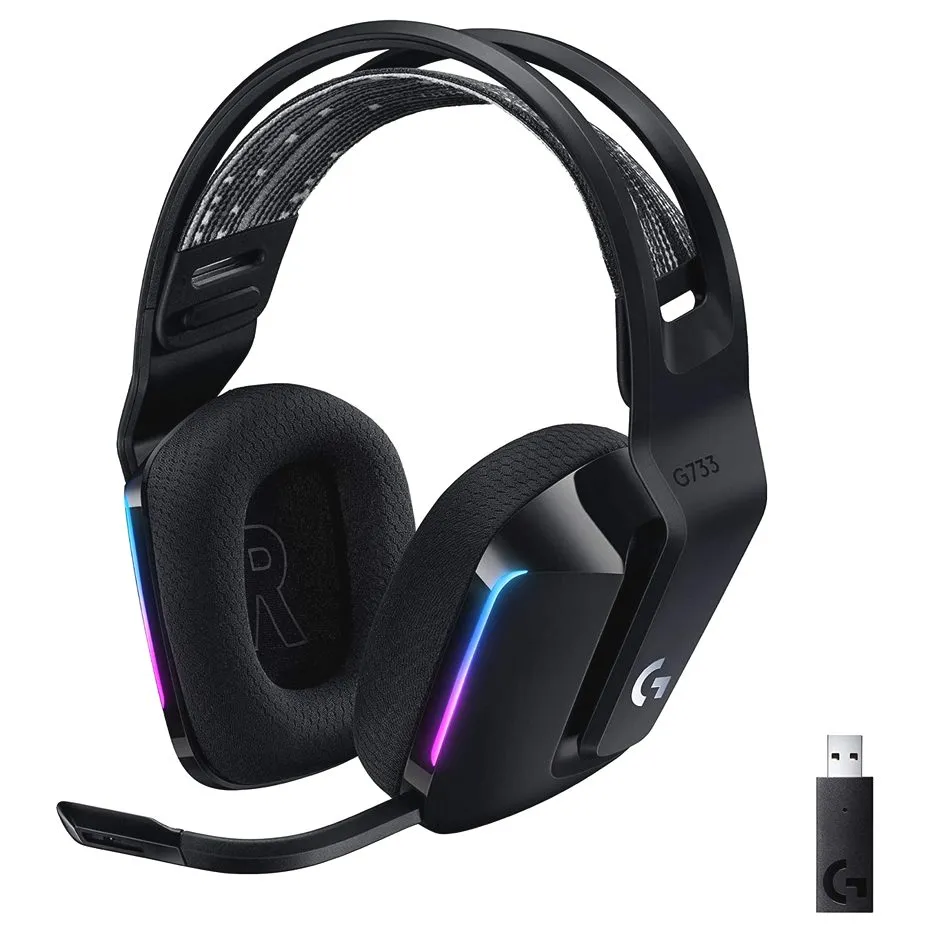 Căști gaming Logitech G733, Wireless/Cu fir, Negru