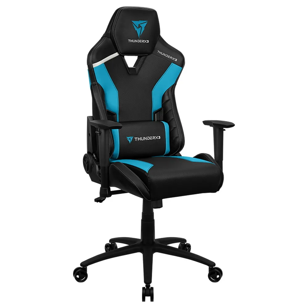 Scaun Gaming ThunderX3 TC3, PU Piele, Negru/Albastru