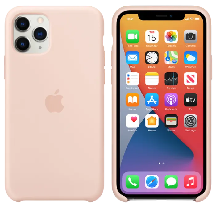 Original iPhone 11 Pro Silicone Case, Pink Sand