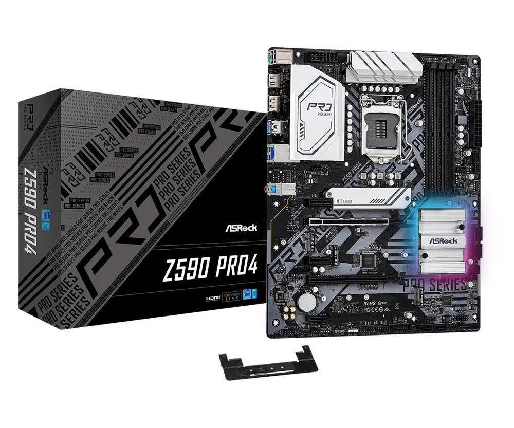 Placă de bază ASRock Z590 Pro4, LGA1200, Intel Z590, ATX