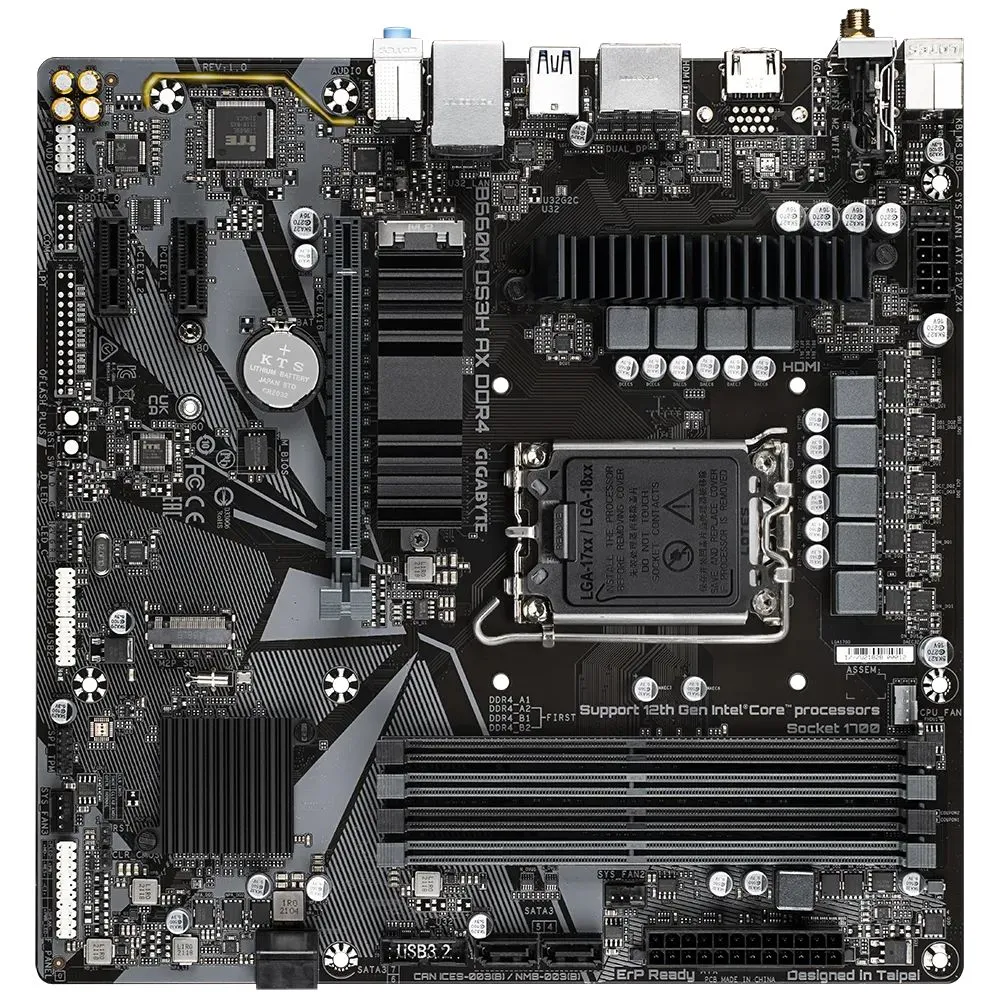 Placă de bază Gigabyte B660M DS3H AX DDR4, LGA1700, Intel B660, Micro-ATX