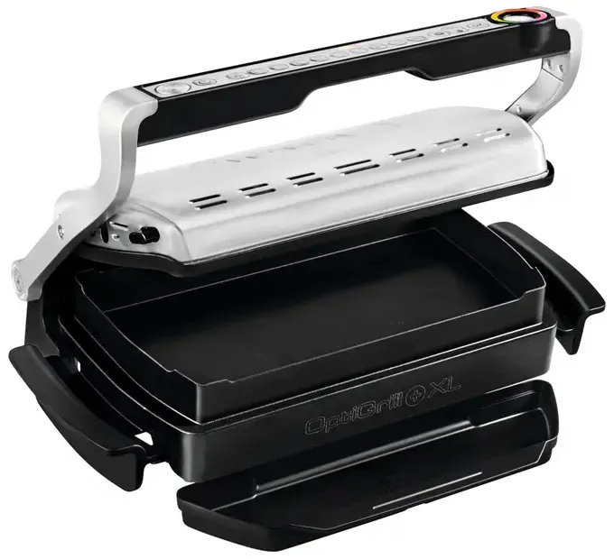 Grătar electric Tefal OptiGrill+ XL Snacking & Baking, 2000W, Argintiu