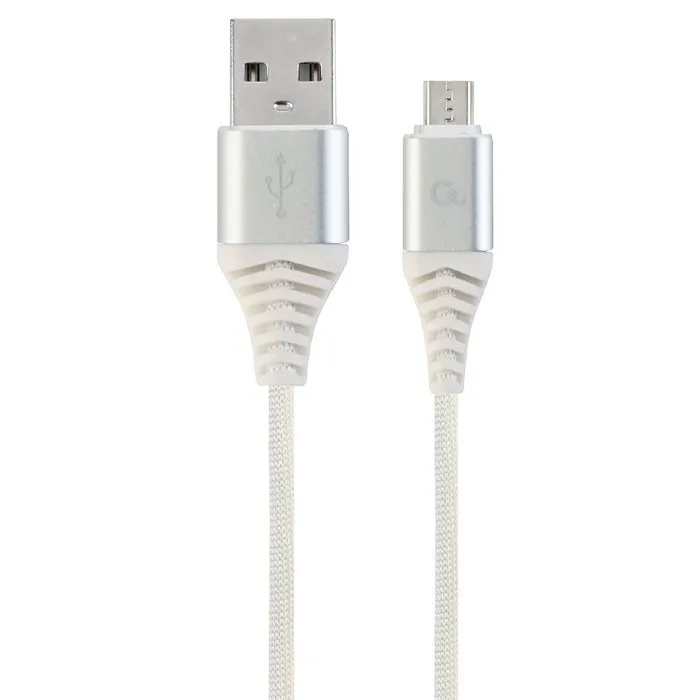 Cablu încărcare și sincronizare Cablexpert CC-USB2B-AMmBM-1M-BW2, USB Type-A/micro-USB, 1m, Alb