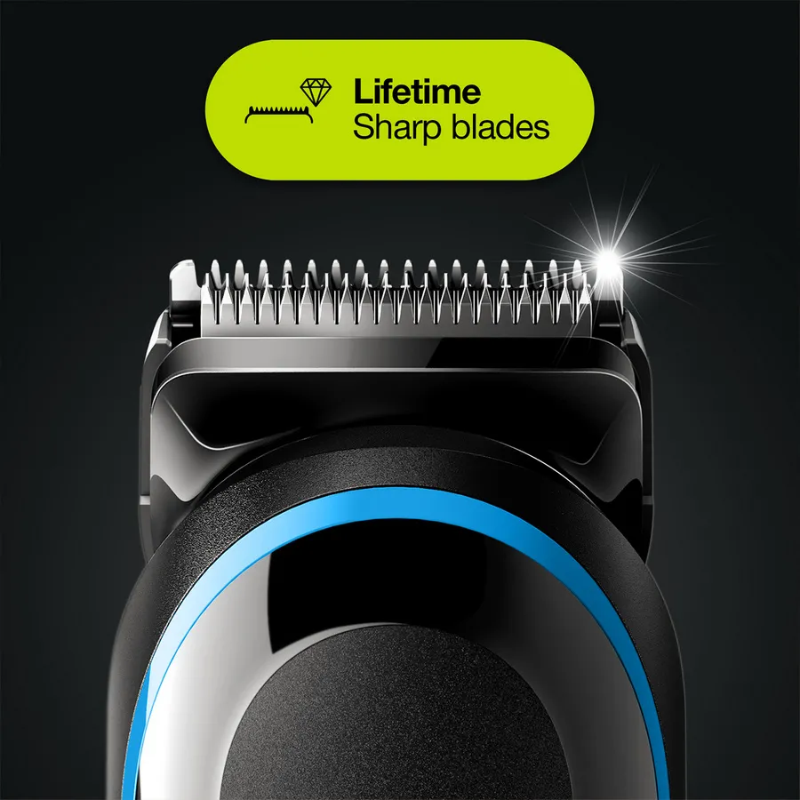 Trimmer pentru bărbați Braun 9-in-1 Trimmer MGK5280, Negru | Albastru
