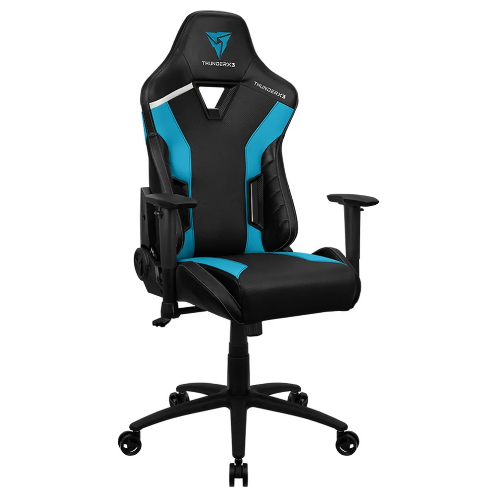Scaun Gaming ThunderX3 TC3, PU Piele, Negru/Albastru