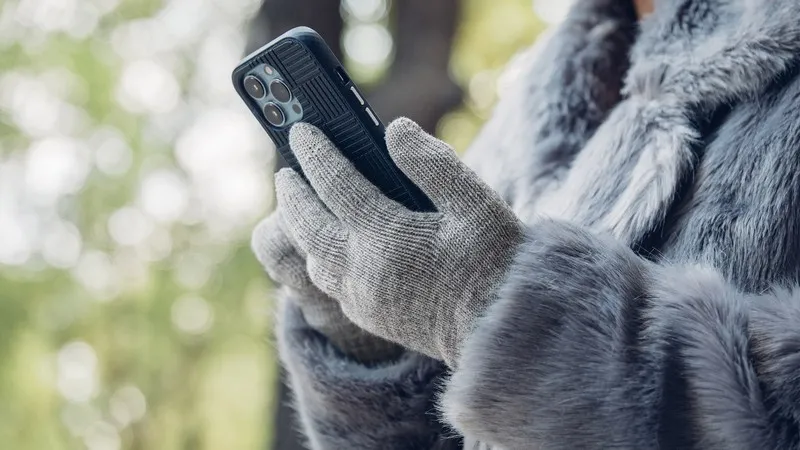 Mănuși senzoriale Moshi Digits Touchscreen Gloves, Medium, Gri deschis