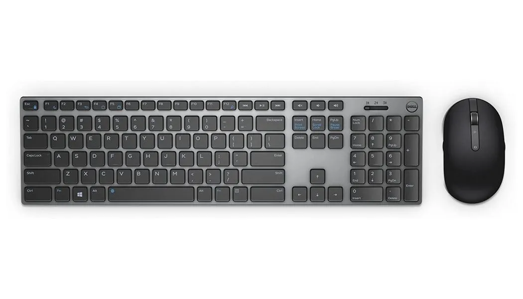 Set Tastatură + Mouse DELL KM717, Fără fir, Negru/Gri
