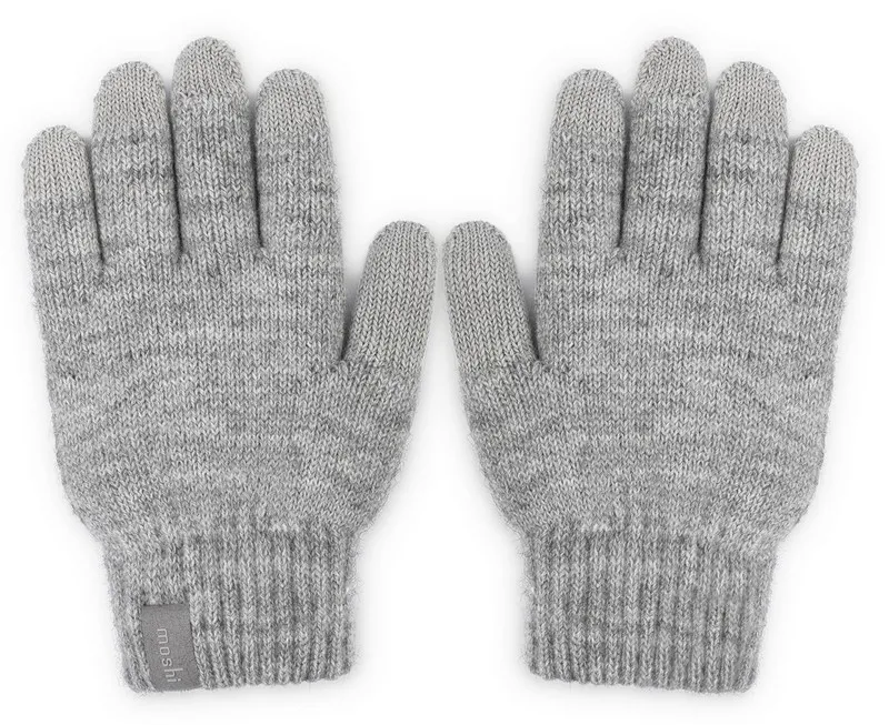 Mănuși senzoriale Moshi Digits Touchscreen Gloves, Medium, Gri deschis