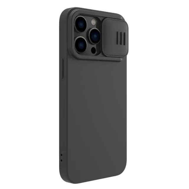 Husă Nillkin iPhone 14 Pro Ma CamShield Silky Magnetic Silicone, Elegant Black