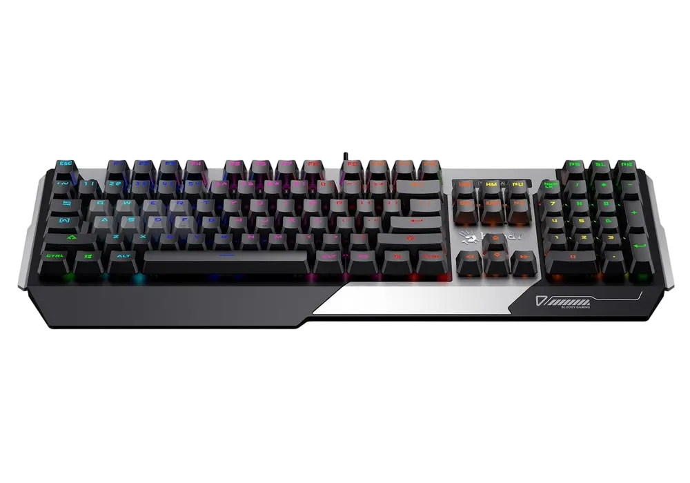 Tastatură Bloody B865R, Cu fir, Negru/Argintiu