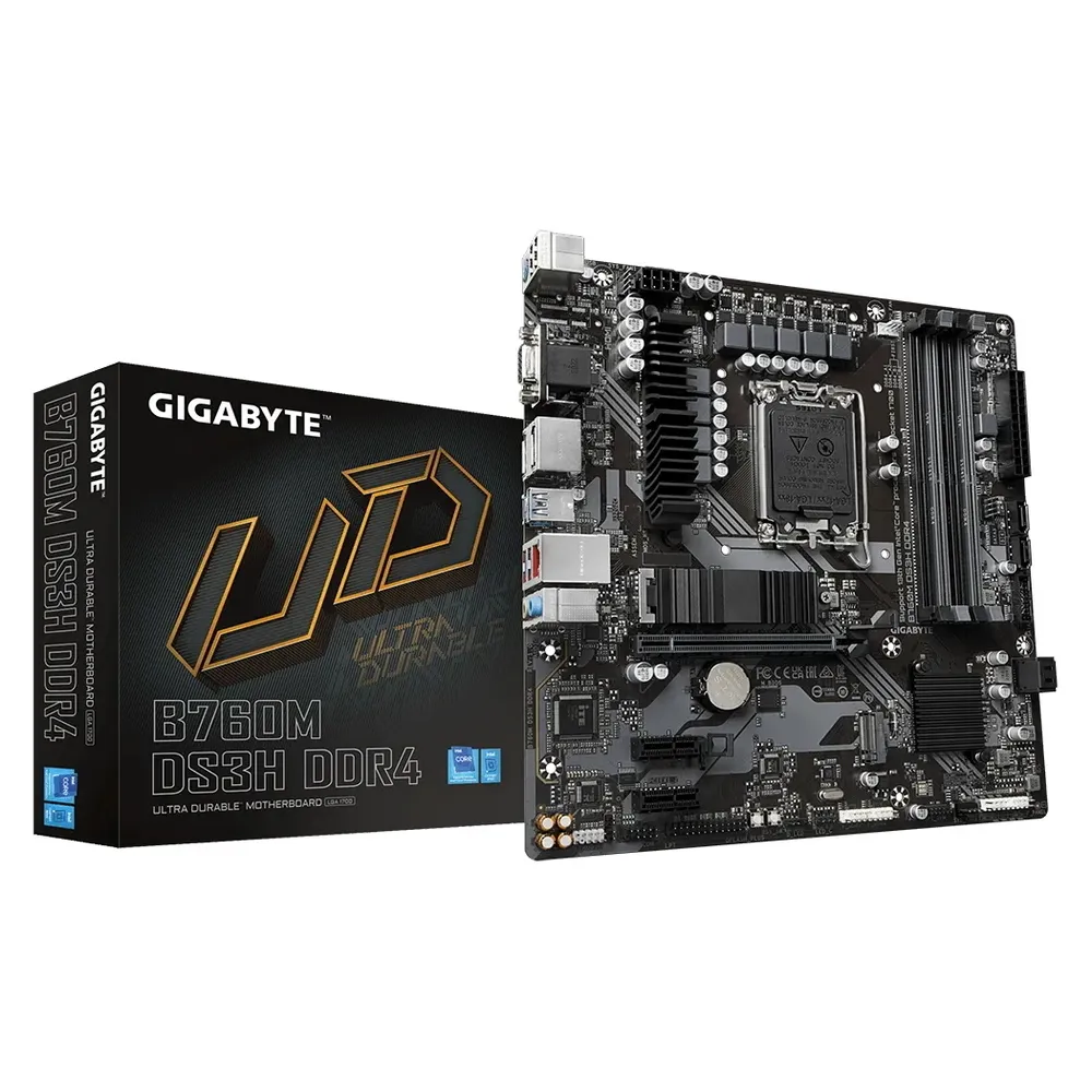 Placă de bază Gigabyte B760M DS3H DDR4, LGA1700, Intel B760, Micro-ATX