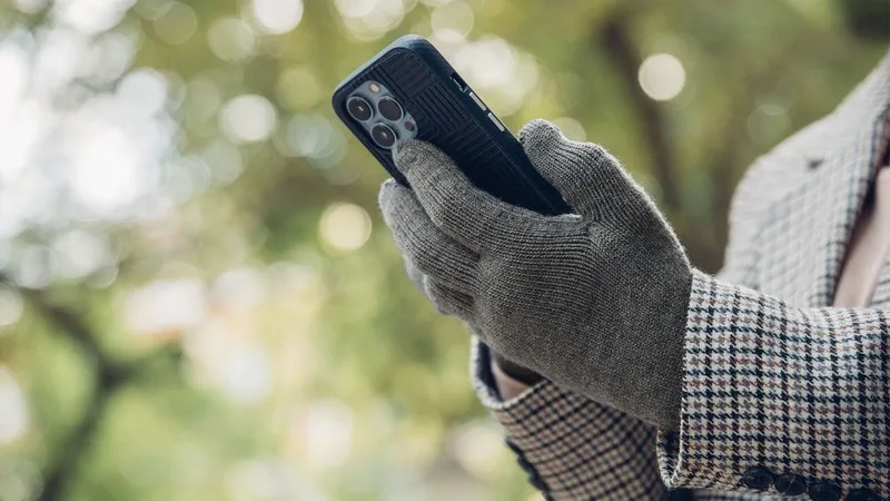 Mănuși senzoriale Moshi Digits Touchscreen Gloves, Large, Gri închis