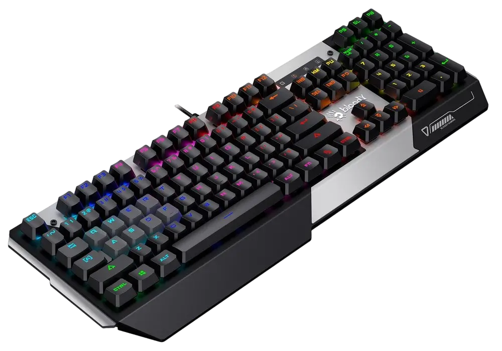 Tastatură Bloody B865R, Cu fir, Negru/Argintiu