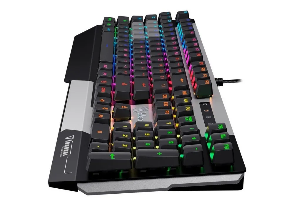 Tastatură Bloody B865R, Cu fir, Negru/Argintiu