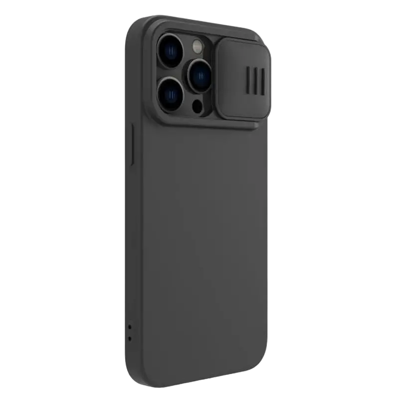 Husă Nillkin iPhone 14 Pro Ma CamShield Silky Magnetic Silicone, Elegant Black