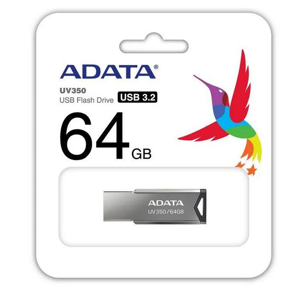 Memorie USB ADATA UV350, 64GB, Argintiu