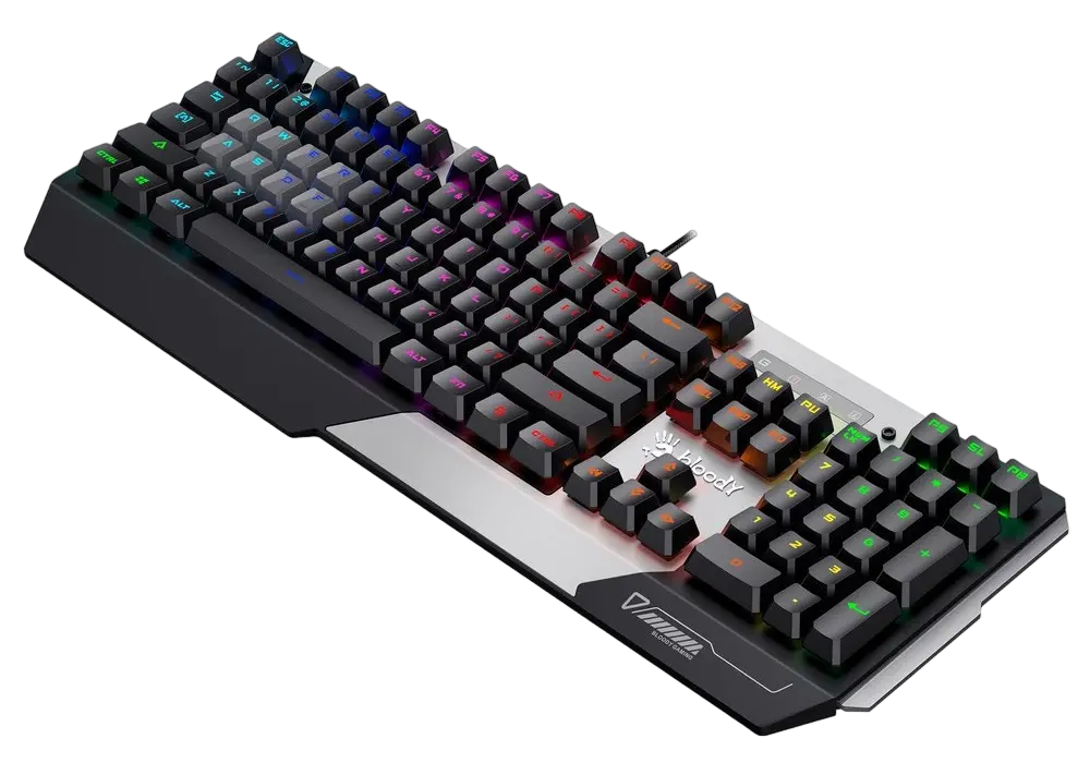 Tastatură Bloody B865R, Cu fir, Negru/Argintiu