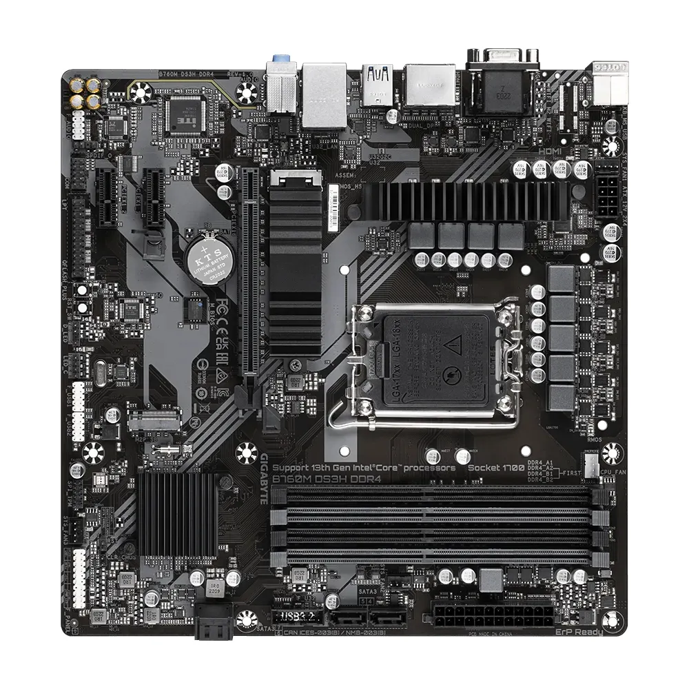 Placă de bază Gigabyte B760M DS3H DDR4, LGA1700, Intel B760, Micro-ATX