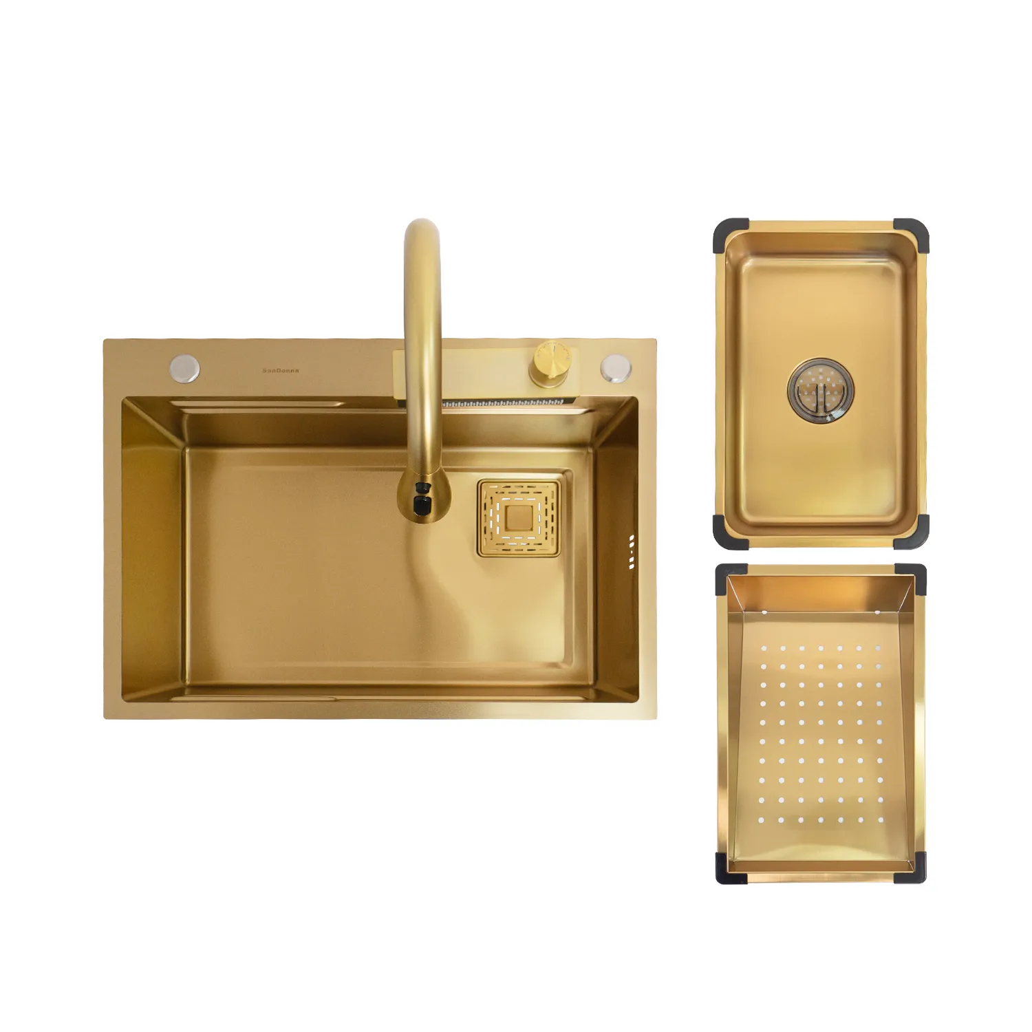 Chiuveta handmade SanDonna HD6850 (Auriu)