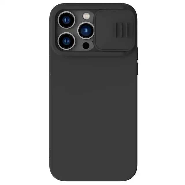 Husă Nillkin iPhone 14 Pro Ma CamShield Silky Magnetic Silicone, Elegant Black