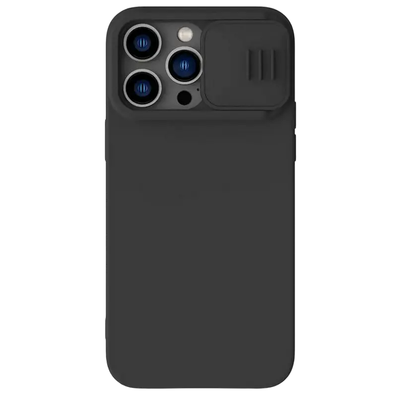 Husă Nillkin iPhone 14 Pro Ma CamShield Silky Magnetic Silicone, Elegant Black